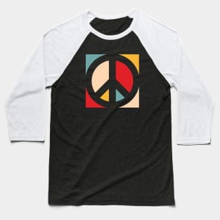 Color Block Peace Sign Baseball T-Shirt